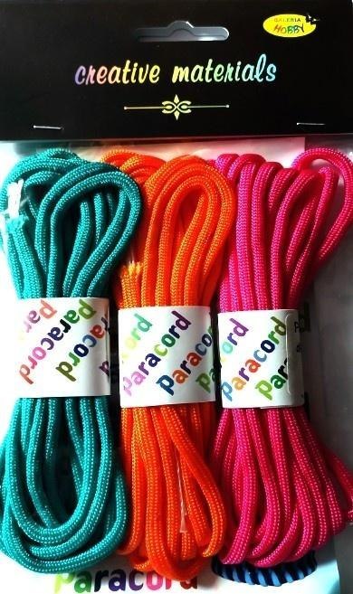 Zestaw paracord 2,8mb 3 kolory