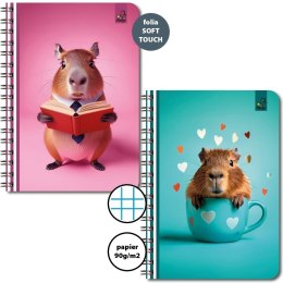 Kołozeszyt A6/50K kratka 90g Kapibara (10szt)