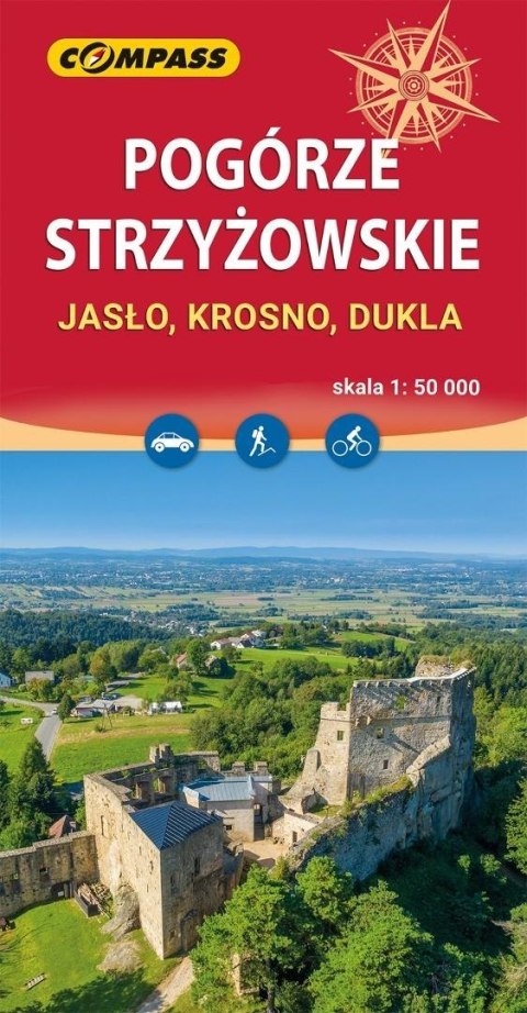Mapa tur. - Pogórze Strzyżowskie. Jasło, Krosno...