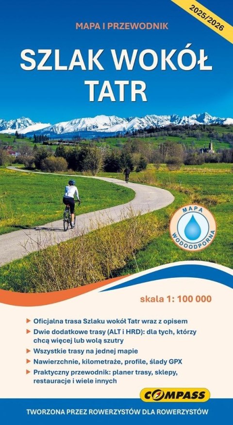 Mapa turystyczna - Szlak Wokół Tatr laminowana