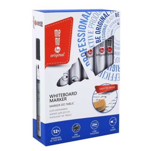 Markery suchościeralne czarny (12szt) MemoBe