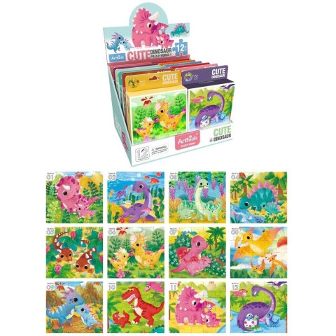 Puzzle dinozaury 20el MIX