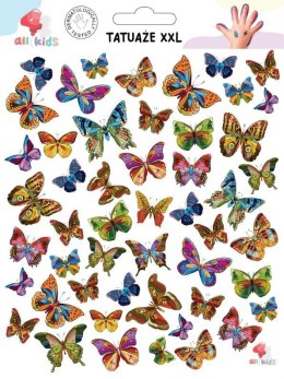 Tatuaże zmywalne dla dzieci Motylki XXL