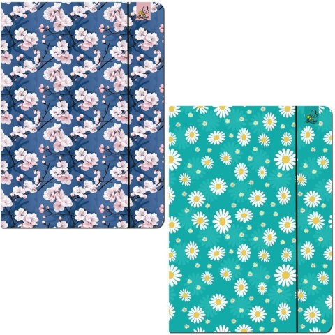 Teczka A4 z gumką Kwiatki mix