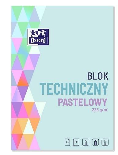 Blok techniczny A4/10K 225g pastelowy (20szt)