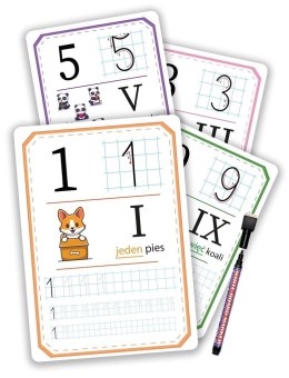Pisz i zmazuj - Cyfry 11 kart + pisak
