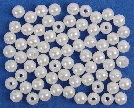 Koraliki 5mm białe 40g