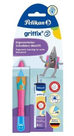 Ołówek automat Griffix praworęczne lovely pink
