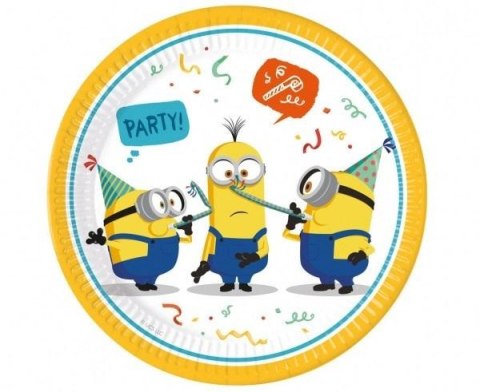 Talerzyki papierowe Minions Rise of Gru 23cm 8szt