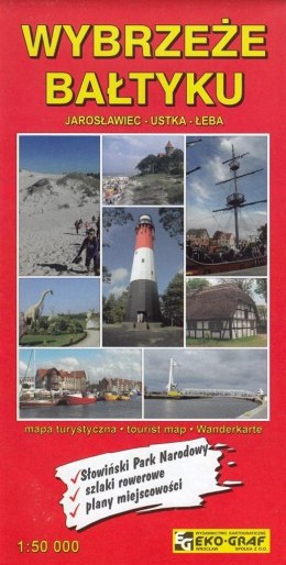 Wybrzeże Bałtyku Jarosławiec, Ustka, Łeba 1:50 000