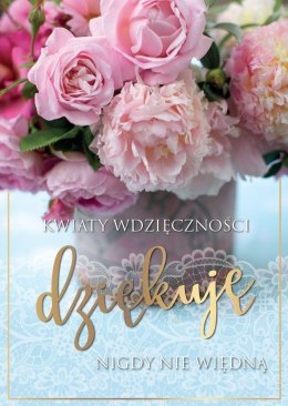 Karnet PR-373 Dziękuję (kwiaty)