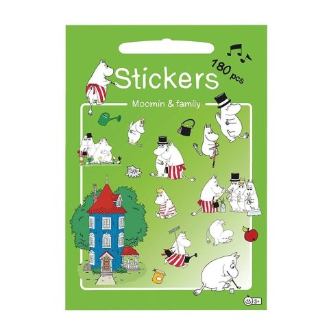 Zestaw naklejek rodzina Muminków 180szt