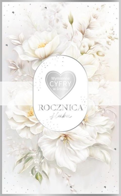 Karnet Rocznica Ślubu wymienne cyfry