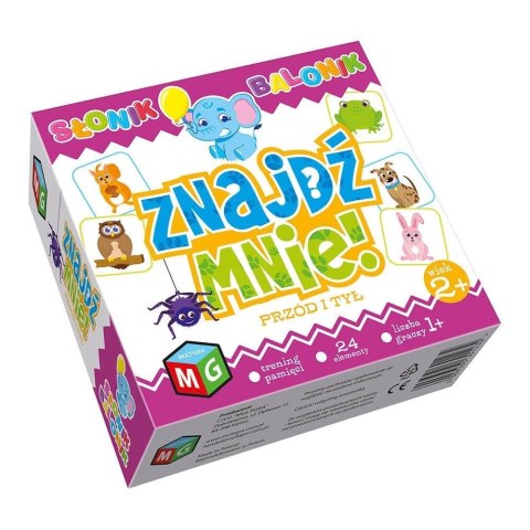 Słonik Balonik. Znajdź mnie: Przód i tył