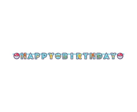 Girlanda papierowa Happy Birthday Pokemon 218x12cm