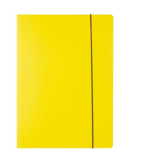 Teczka A4 kartonowa z gumką żółta 300g D.RECT