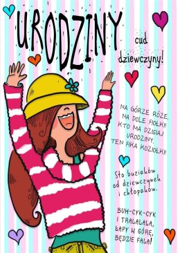 Karnet B6 Urodziny - Dziewczyna 2