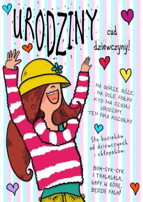 Karnet B6 Urodziny - Dziewczyna 2