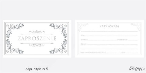 Zaproszenia Style nr 05 (opakowanie 10 szt)