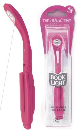 Lampka do książki ciemnoróżowa