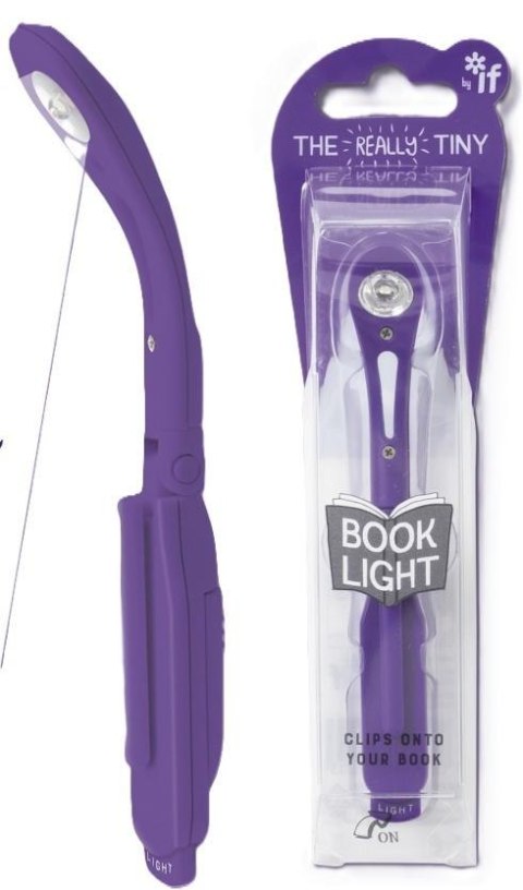 Lampka do książki purpurowa
