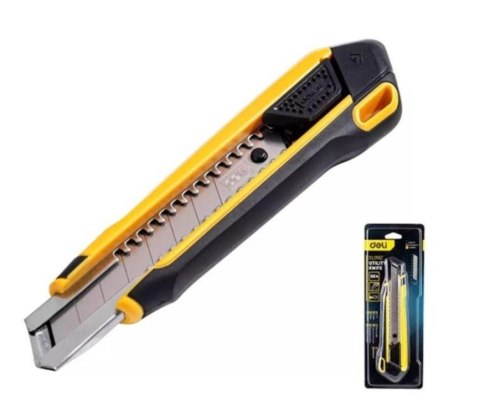 Nóż 18mm żółty DELI