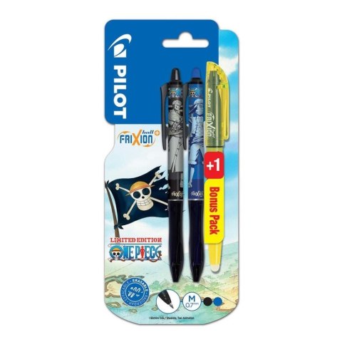 Pióro kulk Frixion 2 kolory+zakreślacz ONE PIECE