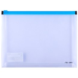 Teczka na suwak A5 PP niebieska DELI
