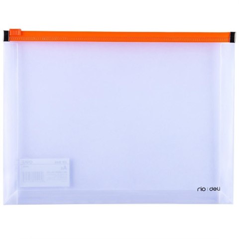 Teczka na suwak A5 PP pomarańczowa DELI