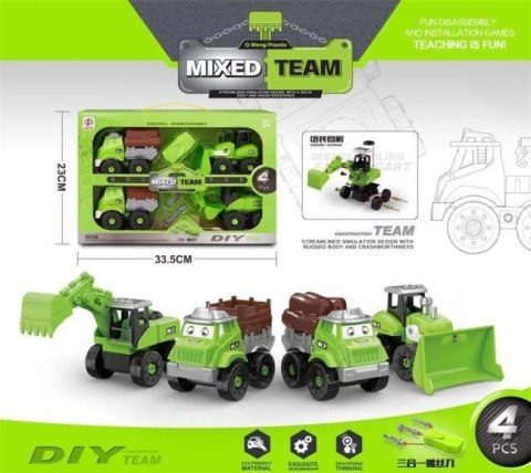 Zestaw 4 aut do rozkręcania