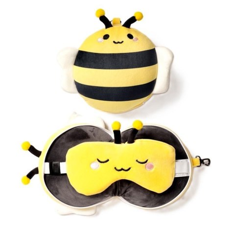 Poduszka podróżna i maska na oczy Pszczółka