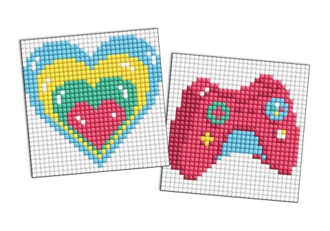 Diamentowa mozaika Kids - Serce i joystick 9x9cm