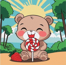 Malowanie po numerach - Lato. Miś i lizak Kids