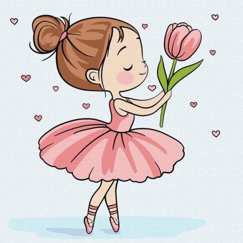 Malowanie po numerach - Wiosenna baletnica Kids