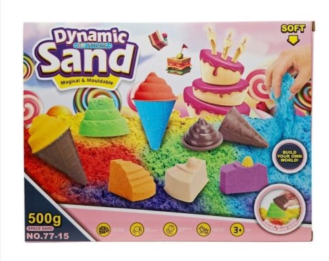 Piasek kinetyczny z foremkami 500g