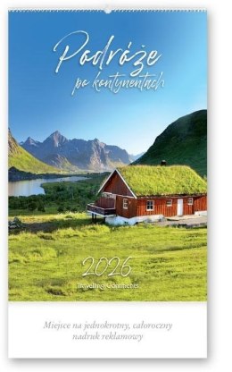 Kalendarz 2026 reklamowy Podróże po kontynentach