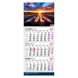 Kalendarz 2026 Trójdzielny Twarda Główka Droga