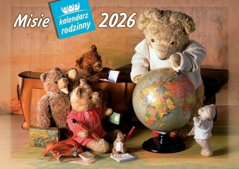 Kalendarz 2026 rodzinny Misie