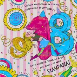 Karnet KW Hologram 18 Różowa