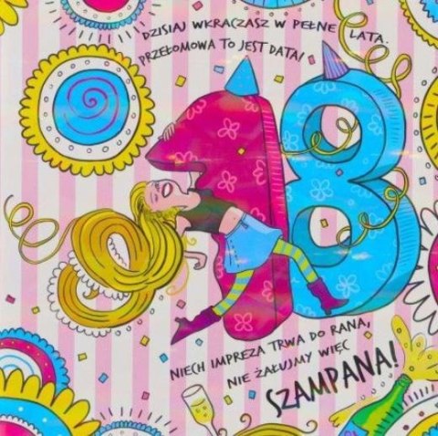 Karnet KW Hologram 18 Różowa