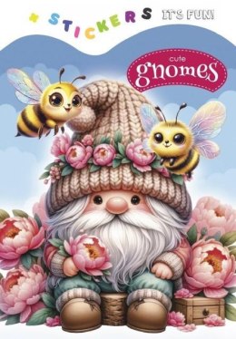 Kolorowanka 135x190 z naklejkami Urocze gnomy