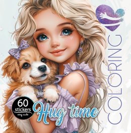 Kolorowanka z naklejkami 200x200 Przytulanie pies