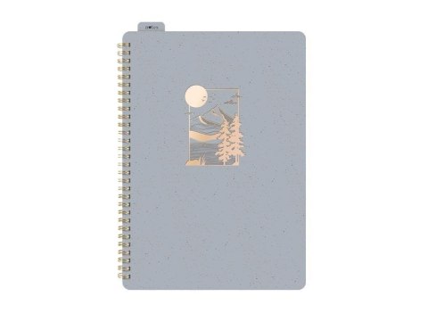 Kołozeszyt z gumką A4/80K linia szary