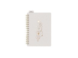 Kołozeszyt z gumką A6/80K linia kremowy