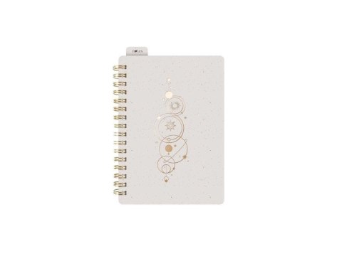 Kołozeszyt z gumką A6/80K linia kremowy