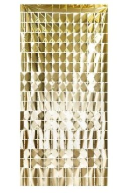 Kurtyna kwadraty elegancki złoty 100x200cm