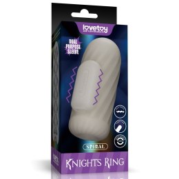 MASTURBATOR KNIGHTS RING VIBRATING DUAL PURPOSE SLEEVE-SPIRAL 24-0576