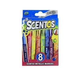 Markery pachnące metaliczne 8szt