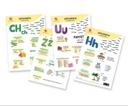 Plansze edukacyjne zasady ortografii A4