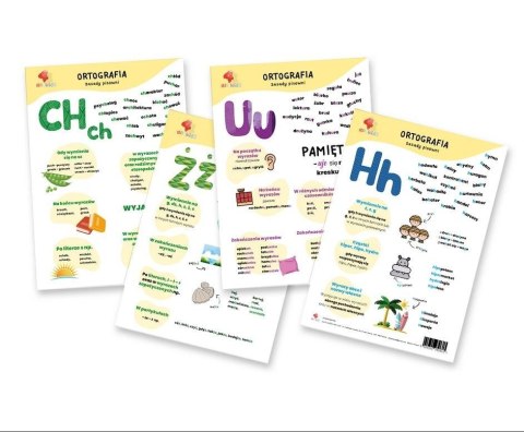 Plansze edukacyjne zasady ortografii A4